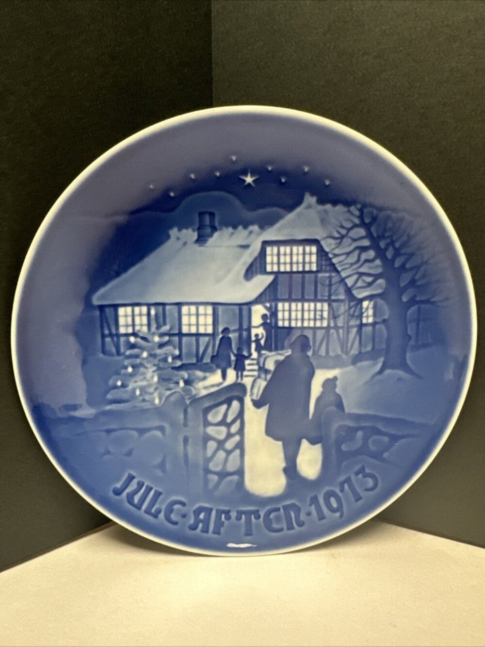 Bing & Grondahl Christmas Plate "Country Christmas" 7” 1973 Copenhagen Porcelain